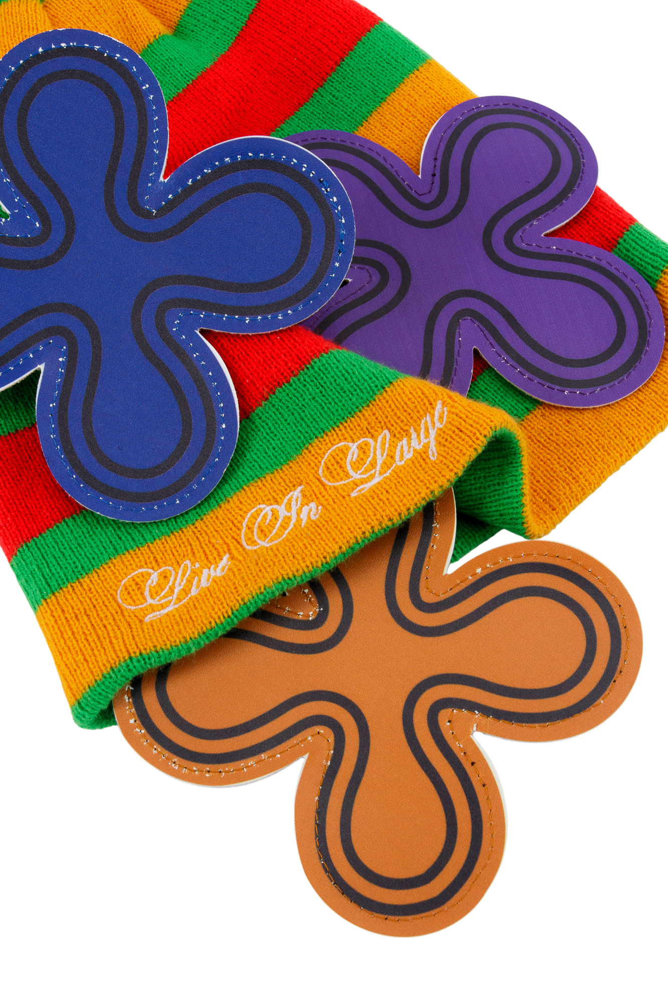 LE OASIS LEATHER PATCH BEANIE