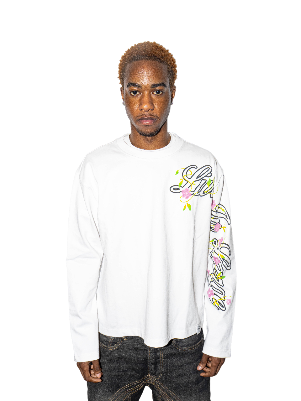 FLORAL LONGSLEEVE NOIR ET BLANC